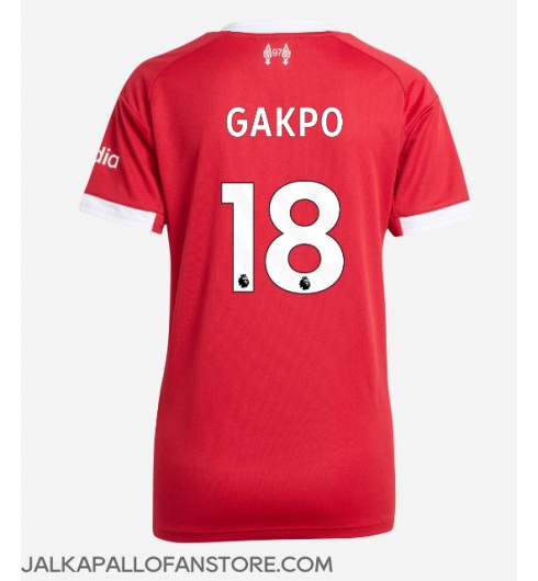 Liverpool Cody Gakpo #18 Kotipaita Naisten 2025-26 Lyhythihainen Liverpool Cody Gakpo #18 Kotipaita Naisten 2025-26 Lyhythihainen